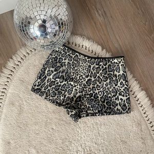 Sparkly cheetah high wasted booty shorts - perfect for burning man